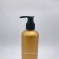 Gold PET Plastic Cosmetic Lotion Shampoo Pump Spray Bottle For Shampoo 300Ml